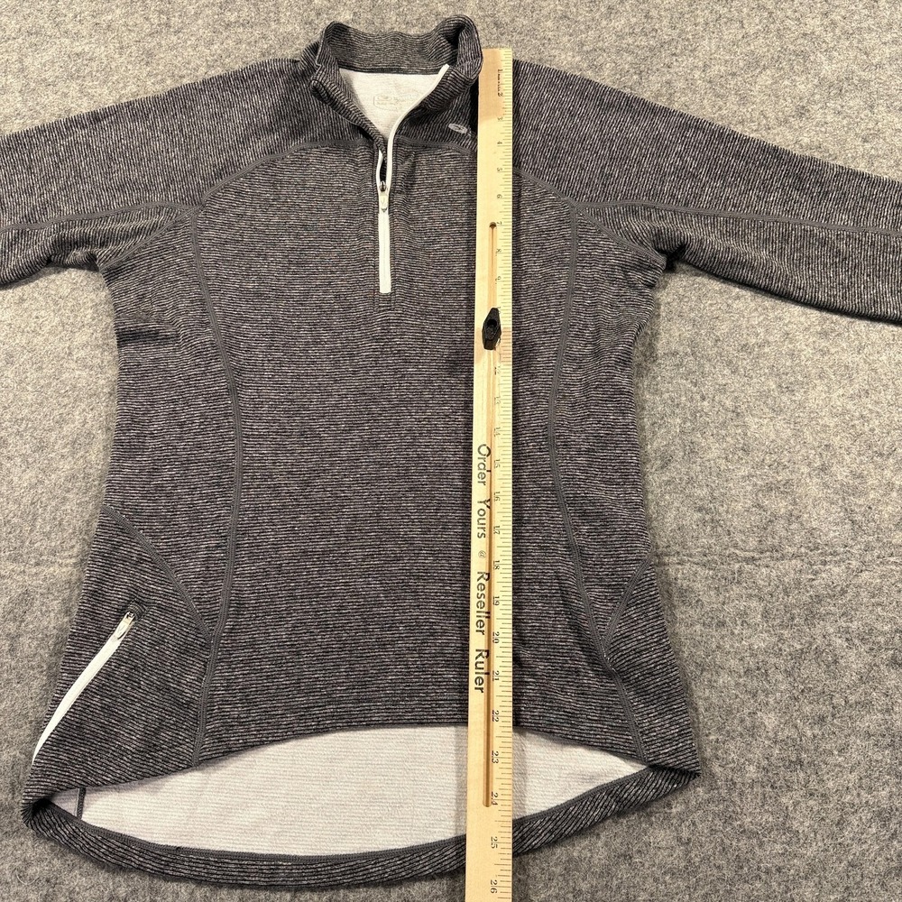 Sugoi Endurance 1/2 Zip Pullover Womens Small Gray Stripe Running Athletic Top - Picture 8 of 13